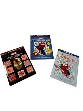 Marvel Puzzle Book Bundle 3 Pack Crossword Word Find Codewords New